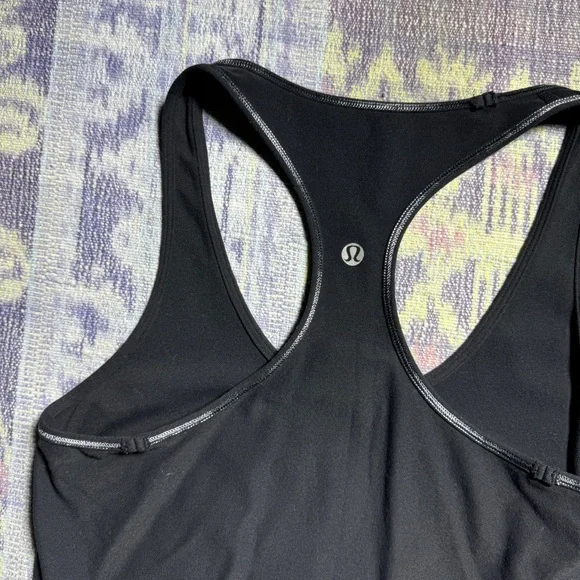 Lululemon Reversible Cool Racerback Tank Top Scoop Neck Sleeveless Stretch Black - Picture 8 of 14